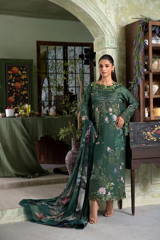 5B-Deep Green Lawn Suit for Eid or Summer Festivities By-Sobia Nazir