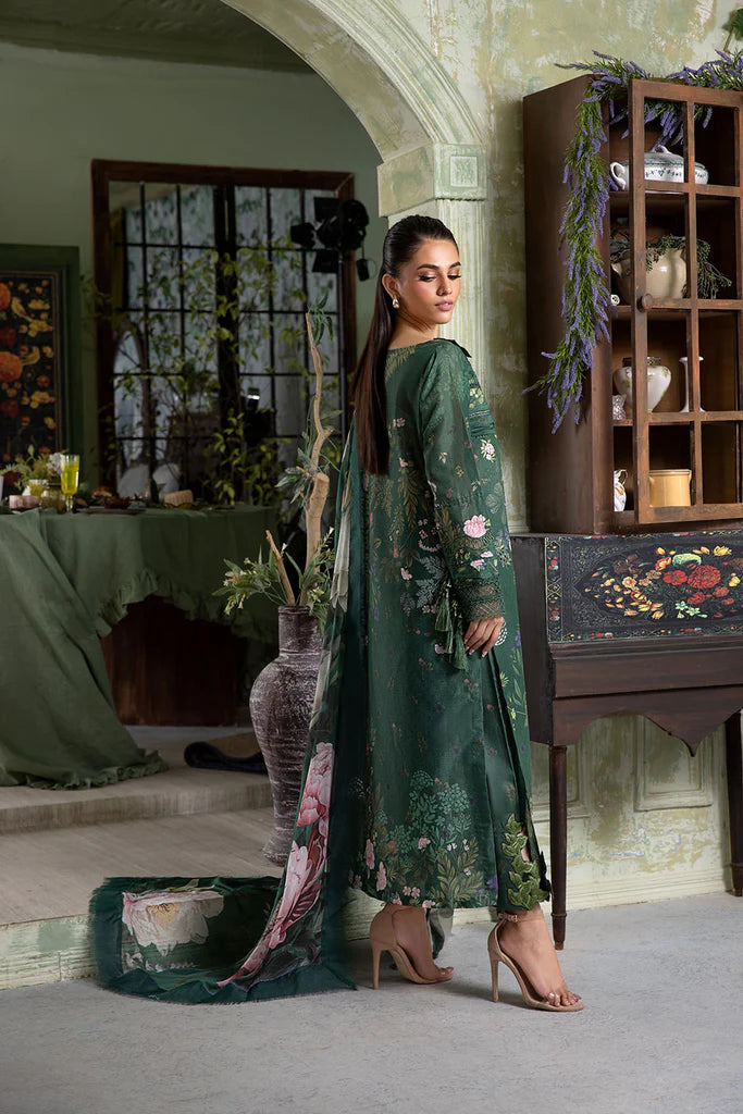 5B-Deep Green Lawn Suit for Eid or Summer Festivities By-Sobia Nazir
