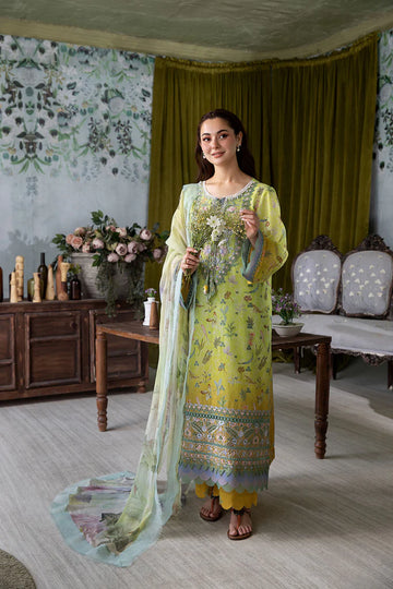 6A-Yellow Embroidered Lawn Suit for Eid and Festive Celebrations By-Sobia Nazir