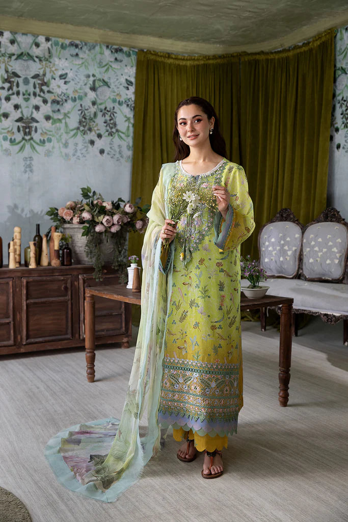 6A-Yellow Embroidered Lawn Suit for Eid and Festive Celebrations By-Sobia Nazir