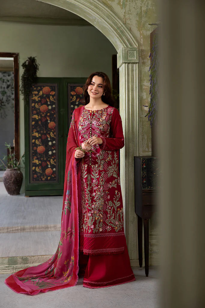 9B-Red Lawn Suit for Special Occasions and Family Gatherings By-Sobia Nazir
