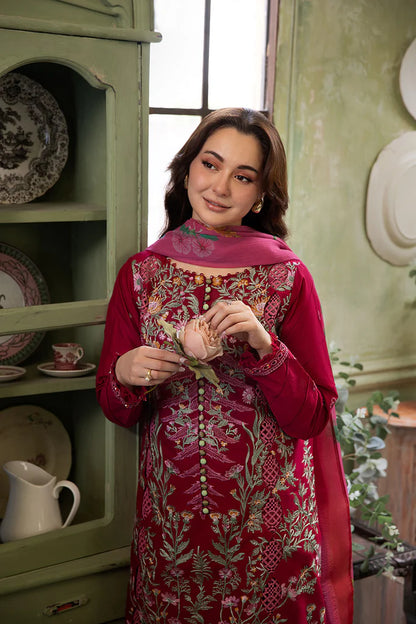 9B-Red Lawn Suit for Special Occasions and Family Gatherings By-Sobia Nazir