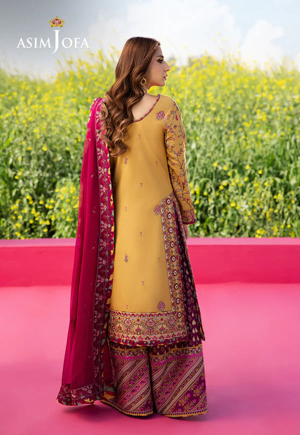 AJELL-07 MARIGOLD EMBROIDERED LAWN ENSEMBLE