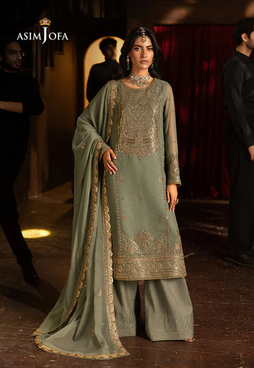 AJLF-07- Verdant Green Ethnic Wear With Intricate Zari Embroidery