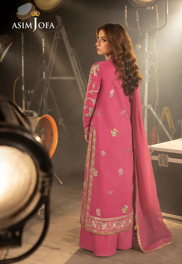 AJLLF-15- Timeless Dull Pink Traditional Ensemble By- Asim Jofa