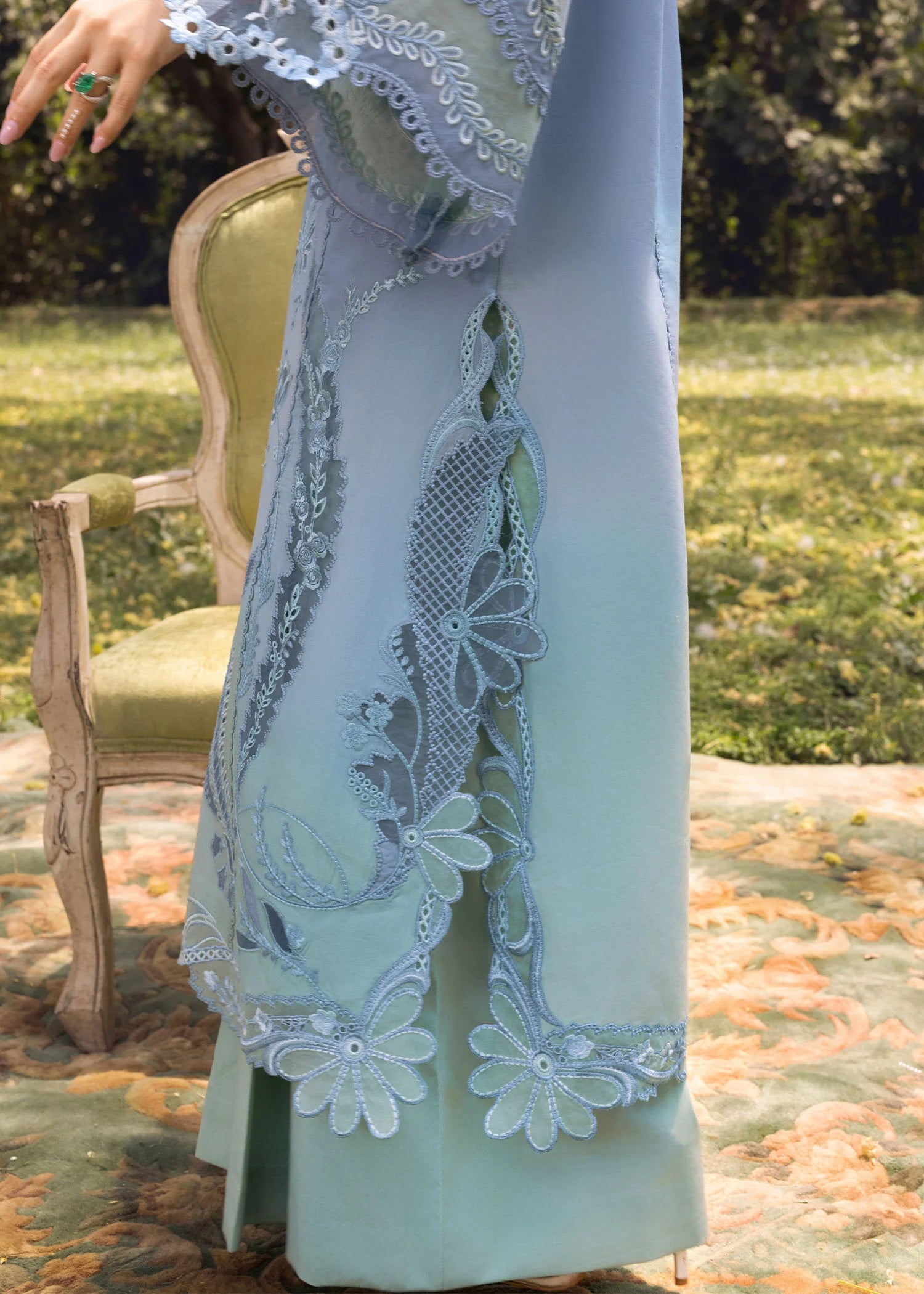 ALL THINGS OMBRE-D1 A - luxury embroidered Pakistani dresses online worldwide by Crimson