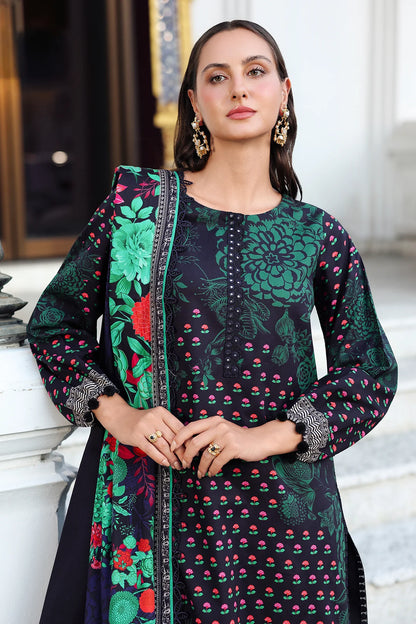 Charizma ANW6-07 Black Linen Embroidered Festive 3PC Suit Pakistanimoda
