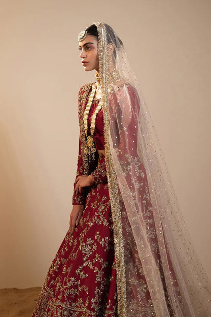 A Regal Affair - Royal Maroon Bridal Lehenga