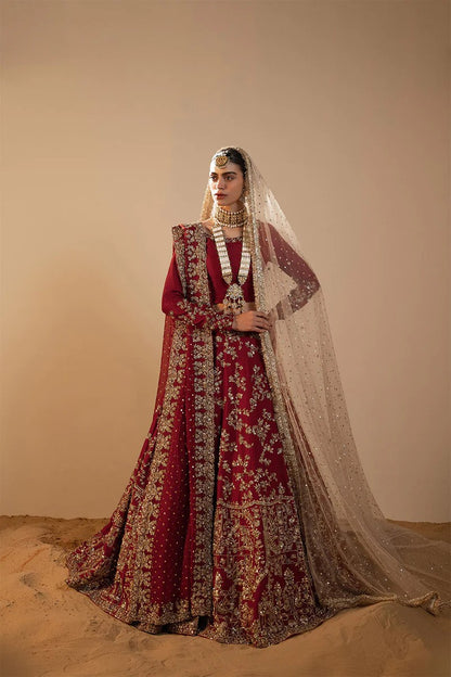 A Regal Affair - Royal Maroon Bridal Lehenga