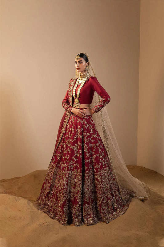 A Regal Affair - Royal Maroon Bridal Lehenga