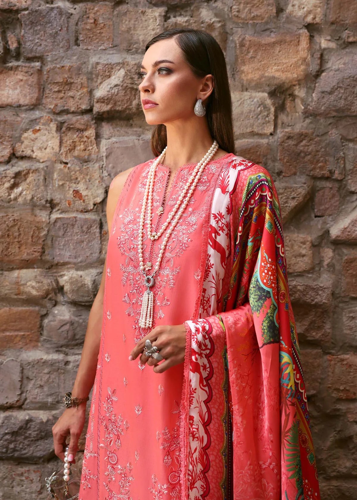 Aanya- Coral Zaina Lawn Collection 2025 By- Kanwal Malik