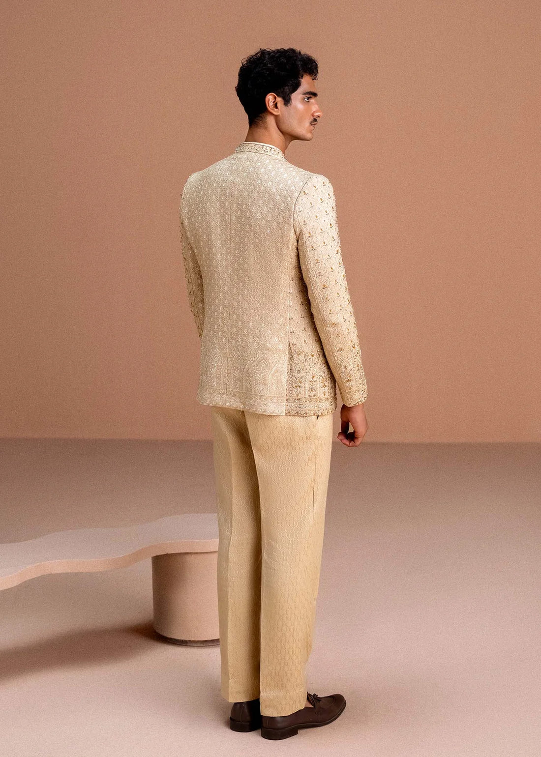 Aariz – Luxury Korean Raw Silk Prince Jacket Outfit for Weddings