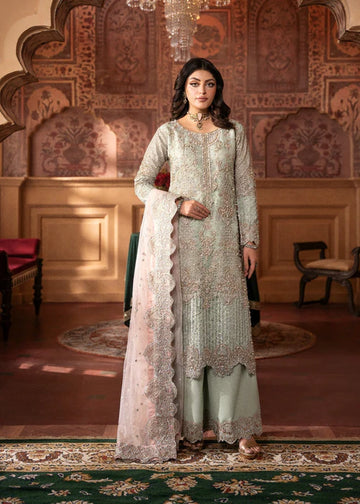 Aariza- Luxury Mint Green Ensemble For American Wedding Events