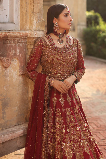 Aayla-Traditional Red Bridal Lehenga Pakistani Ensemble