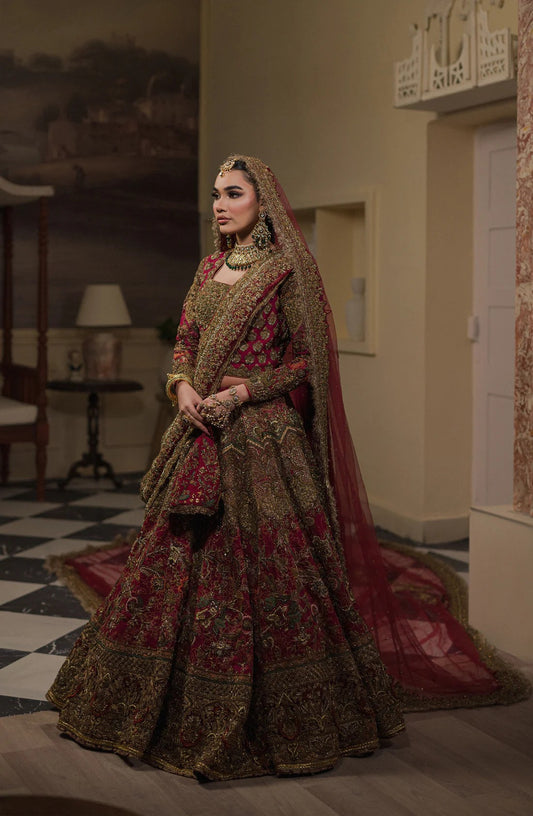 Afreen - Enchanting Pink Lehenga Choli By HSY