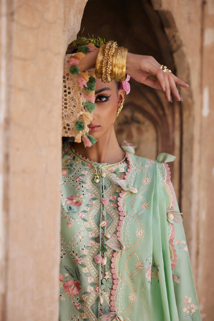 Alara 12-A- Embroidered Whispers of Grace Lawn Suit By- Elan