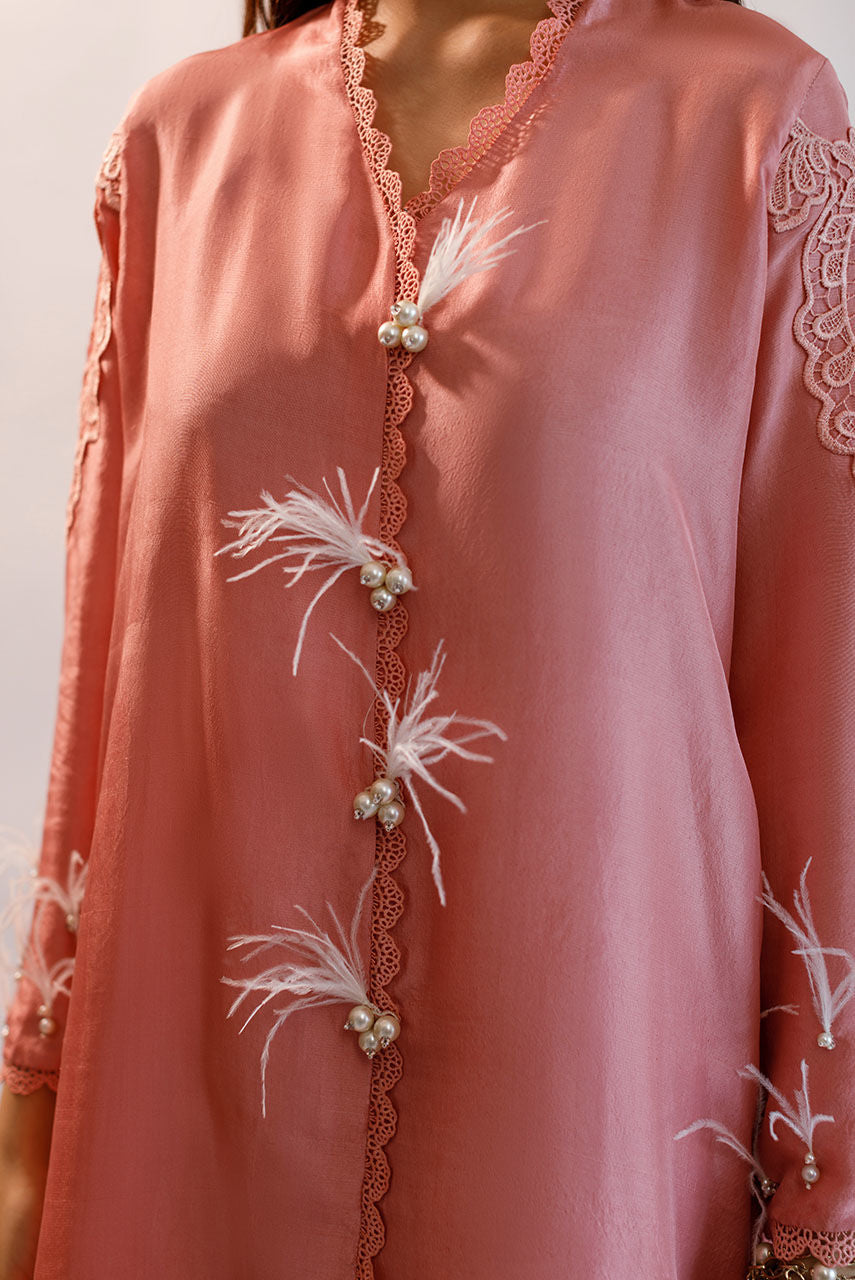 Alaya - Pure Silk Open Shirt with Pants