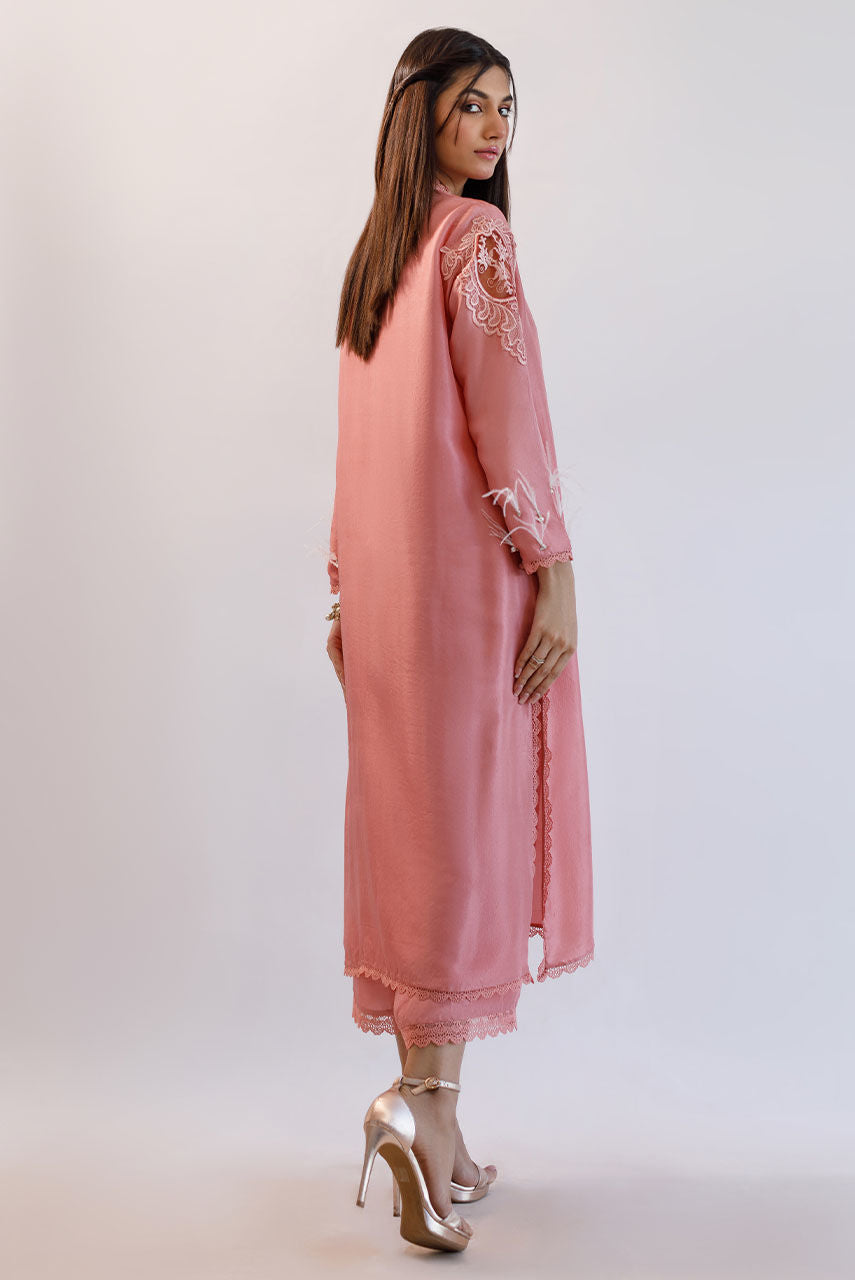 Alaya - Pure Silk Open Shirt with Pants