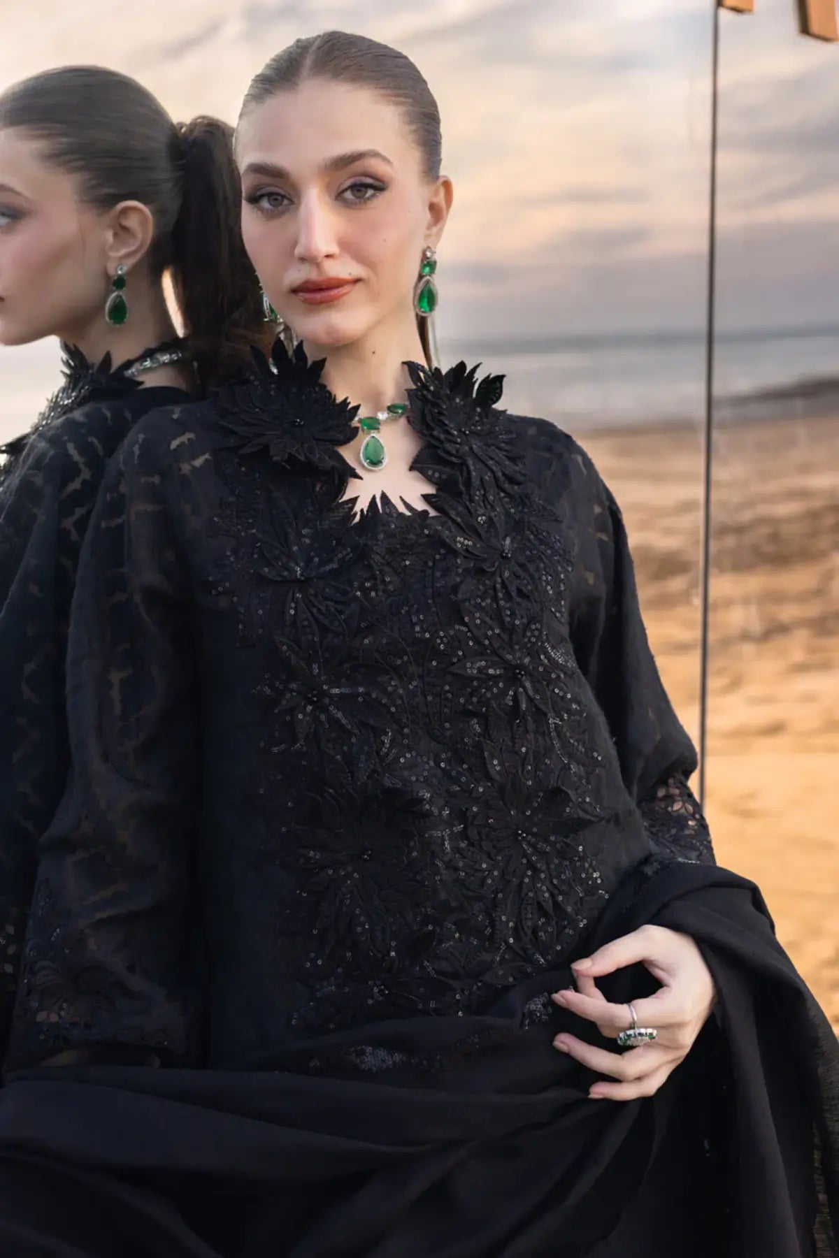 Alaya Rang Rasiya smoke lawn stitched 3PC suit Summer 2026