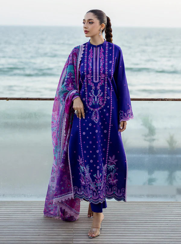Alayah-Violet 3-piece Lawn Suit By-Zainab Chottani