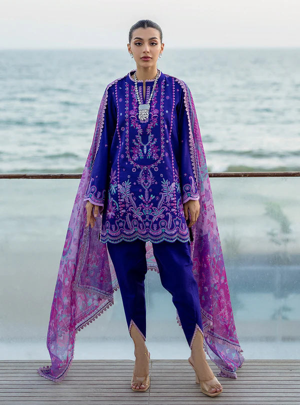 Alayah-Violet 3-piece Lawn Suit By-Zainab Chottani