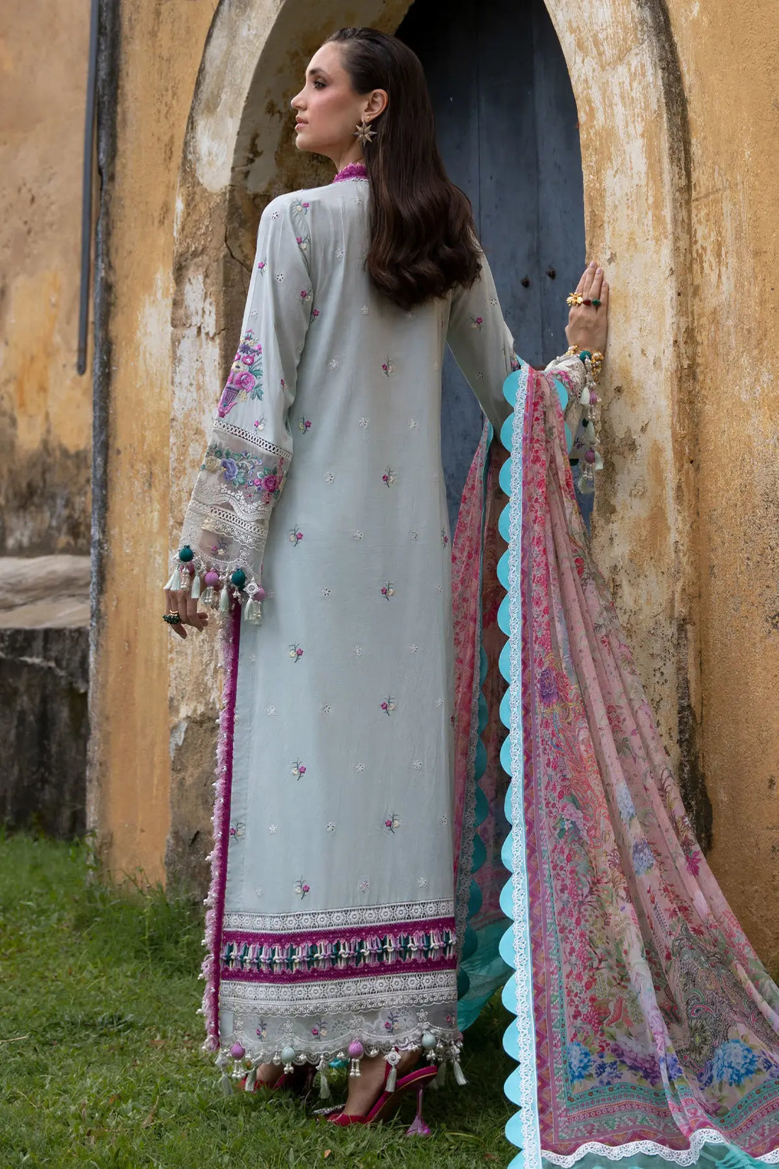Amafah Annus Abrar ice blue stitched lawn suit Neroli Luxury Lawn 2026
