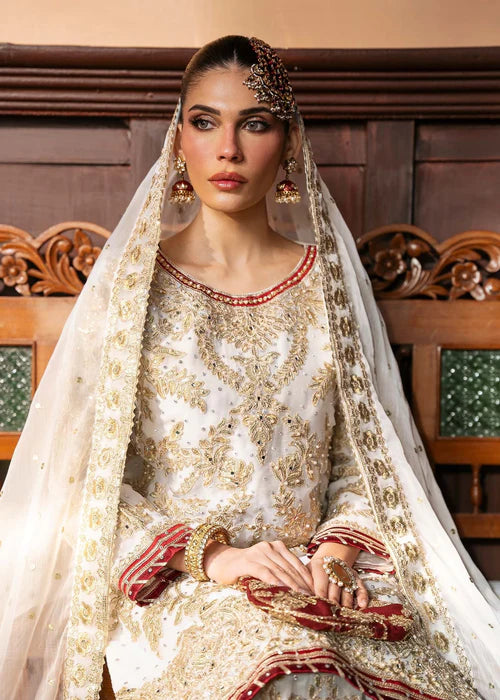 Amalya- Luxe White Gharara Ensemble For Nikkah Events
