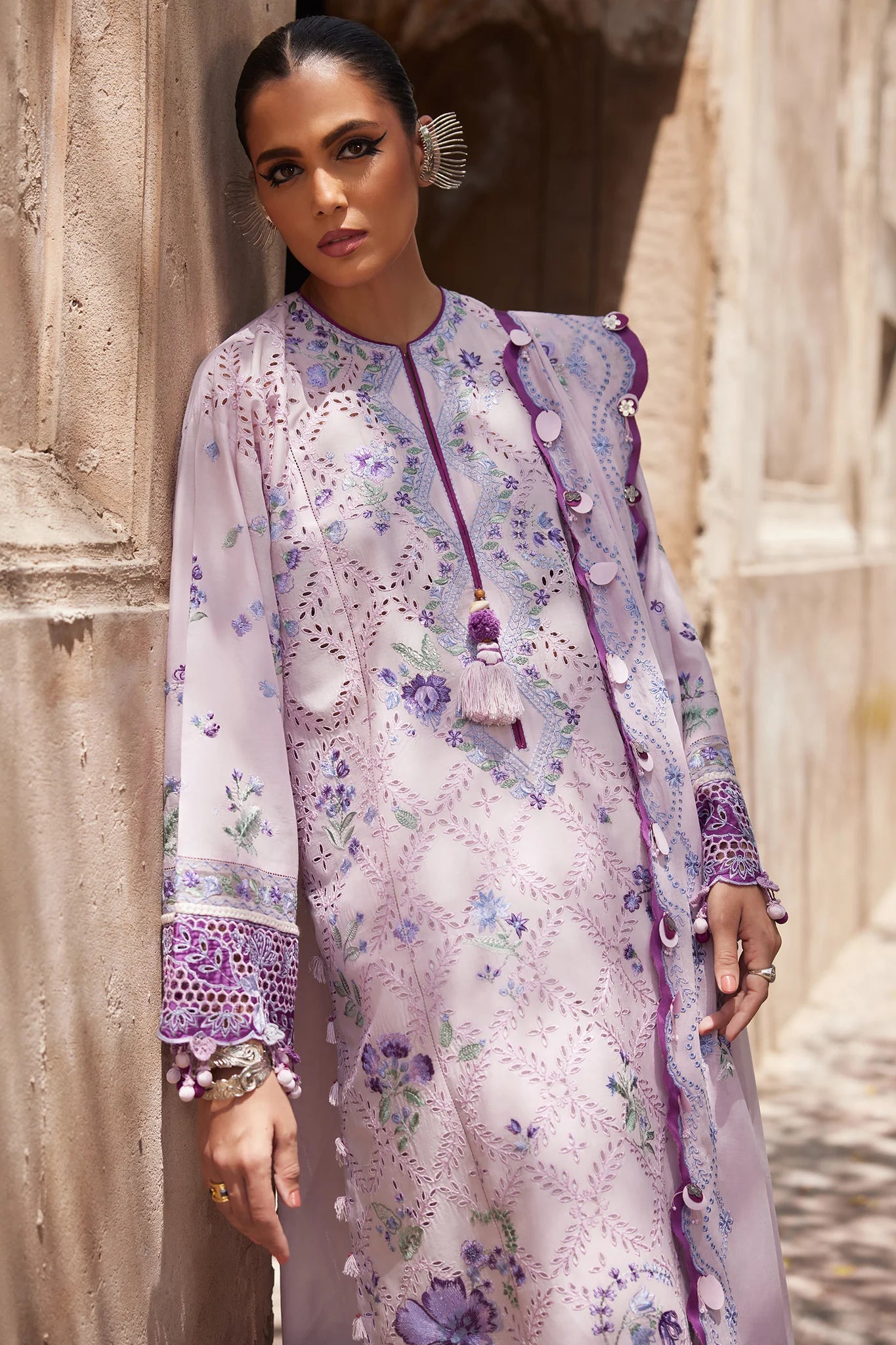 Amara 12-B- A Fusion of Tradition and Modern Chic Lawn Outfit By-Elan