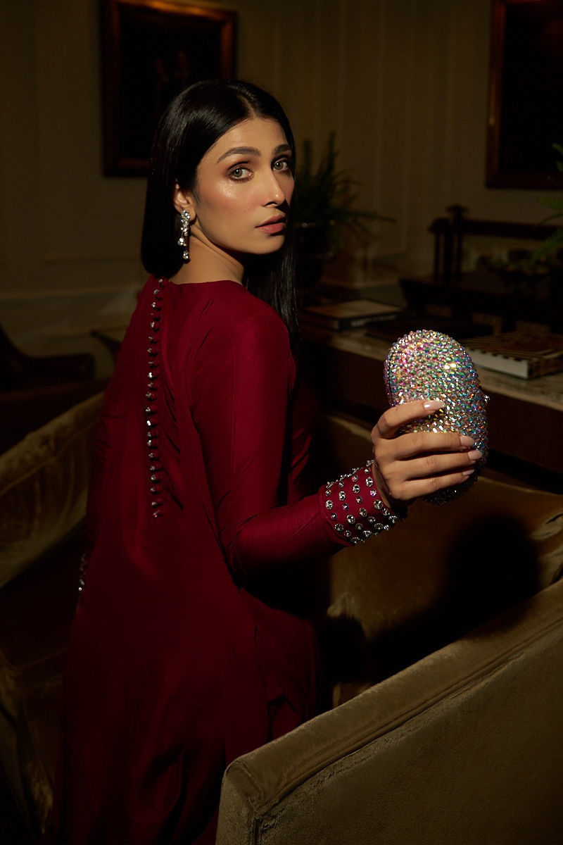 Ameli - Burgundy Cord Dress