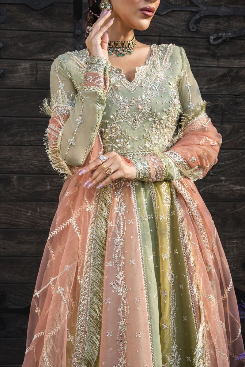 Amil – Rang Rasiya Green Chiffon Formal Pishwas Dress Pakistanimoda