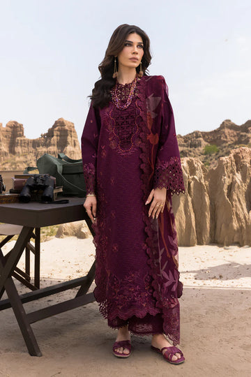 Amyra- Purple Premium Lawn Eid Edit' 25 Ensemble By- Rang Rasiya