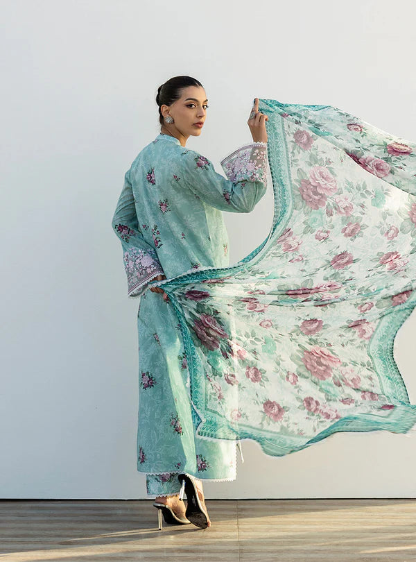 Anahita-Fresh Light Mint Green 3-piece Printed Lawn Suit By-Zainab Chottani