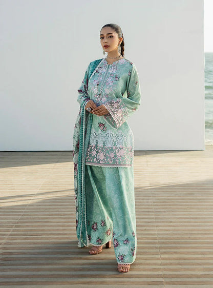Anahita-Fresh Light Mint Green 3-piece Printed Lawn Suit By-Zainab Chottani