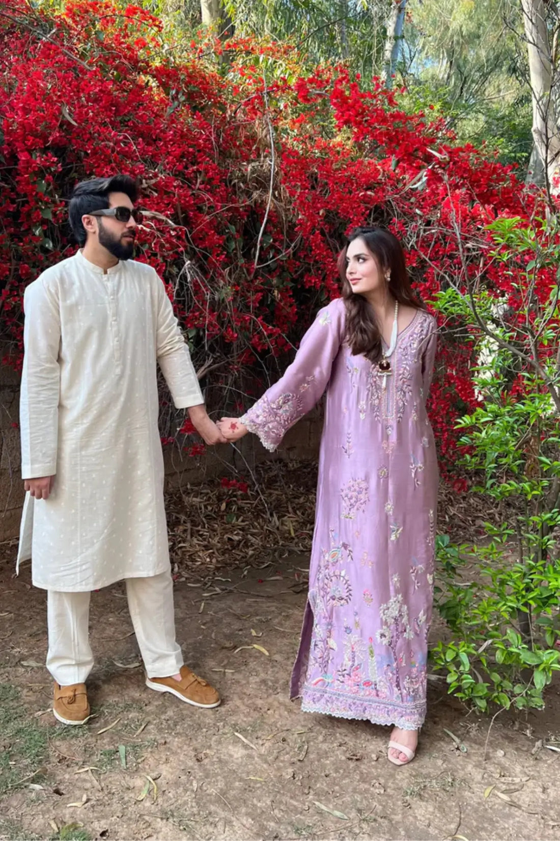 Anush mauve sheesha silk stitched kaftan for Eid and day events