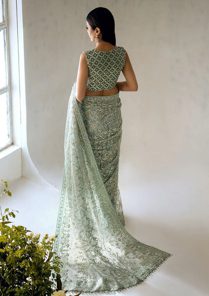 Aqua Beautiful Designer Saree By AIK