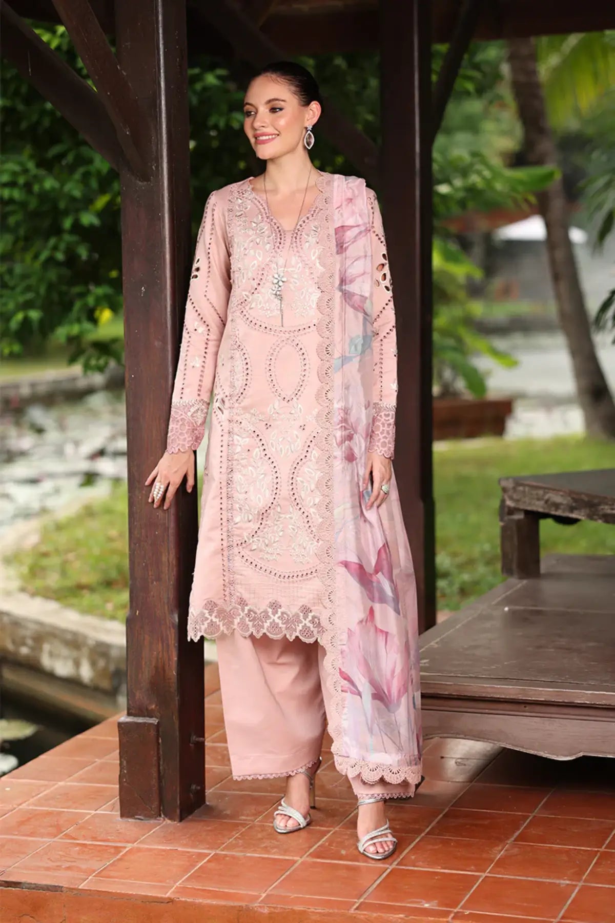 Ariana by Rang Rasiya Candid Embroidered Lawn Stitched 3PC Suit with Printed Silk Dupatta