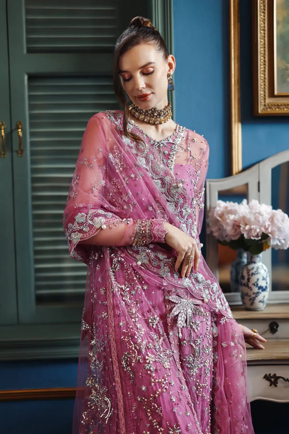 Arwen Mushq stitched pink Eid 2026 wedding formal outfit