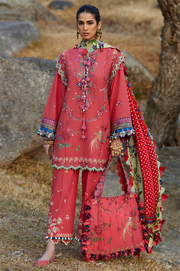 Aurielle 06-B- A Watermelon Daydream Lawn Suit By- Elan