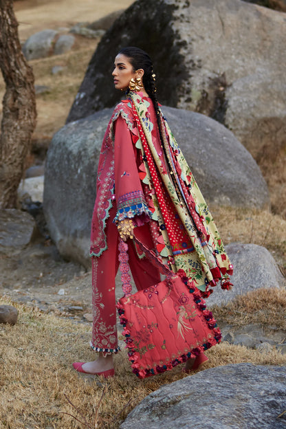 Aurielle 06-B- A Watermelon Daydream Lawn Suit By- Elan