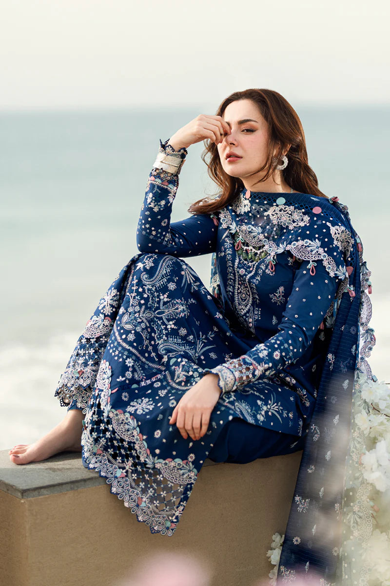 Aurora- Pakistani Designer Lawn Outfit By- Qalamkar