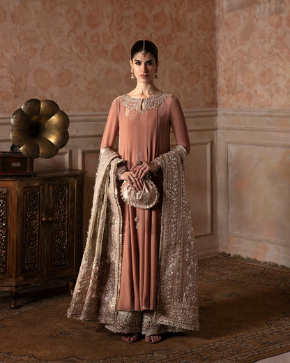 Averna-Fansy Kalidaar Embellished Frock with Culotte-By-Faiza saqlain