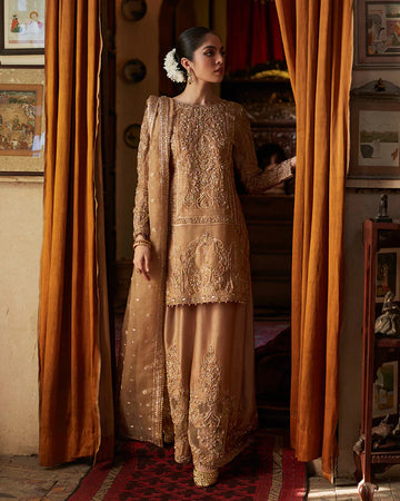 Awira-Embellished Shirt with Flared Pant-By-Faiza Saqlain