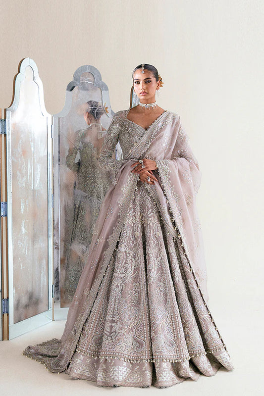 Ayat by Suffuse nikkah bridal pishwas with mirror and glass embellishments