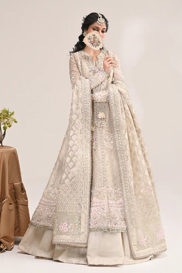 Ayla- Artisanal beige dress with resham embroidery and hand detailing By- Saad Bin Shahzad