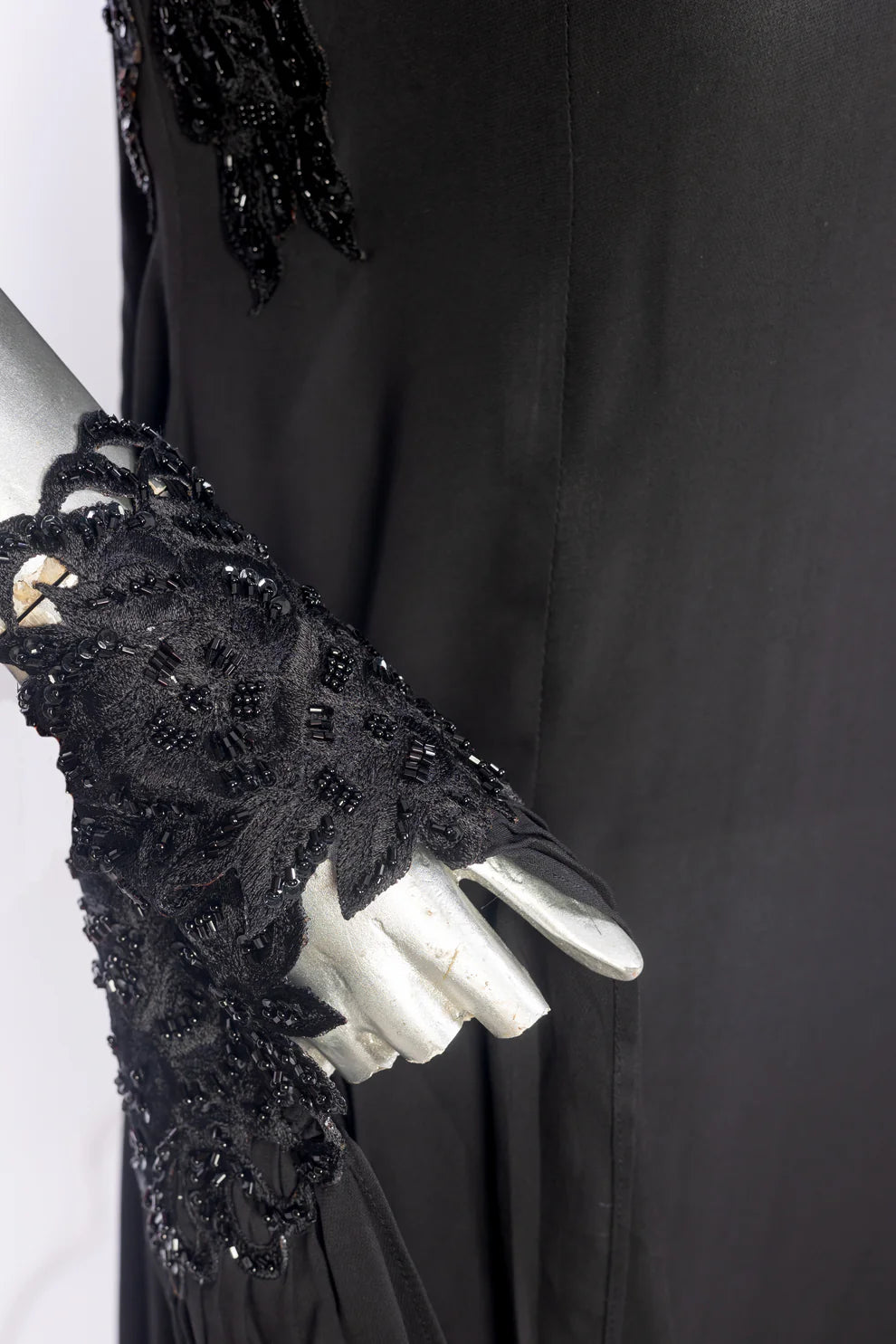 Ayra black georgette shirt with hand-cutwork, Korean pants, and matching dupatta for casual dinners, evening parties, and gatherings by MariamRaj