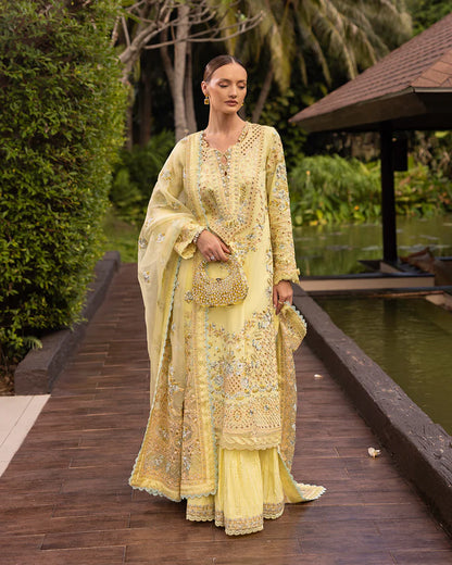 Azalea- Zinnia Luxury Lawn Ensemble'25 By- Faiza Saqlain