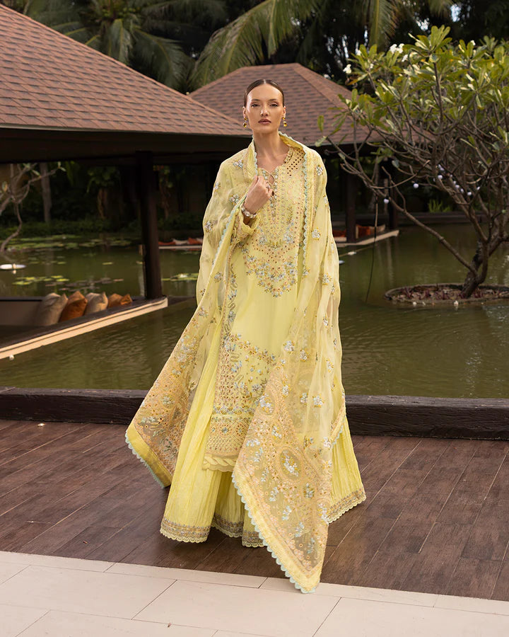 Azalea- Zinnia Luxury Lawn Ensemble'25 By- Faiza Saqlain