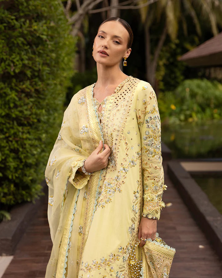 Azalea- Zinnia Luxury Lawn Ensemble'25 By- Faiza Saqlain