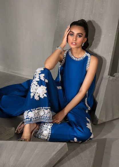 Azure - Blooming Silk Trouser Shirt
