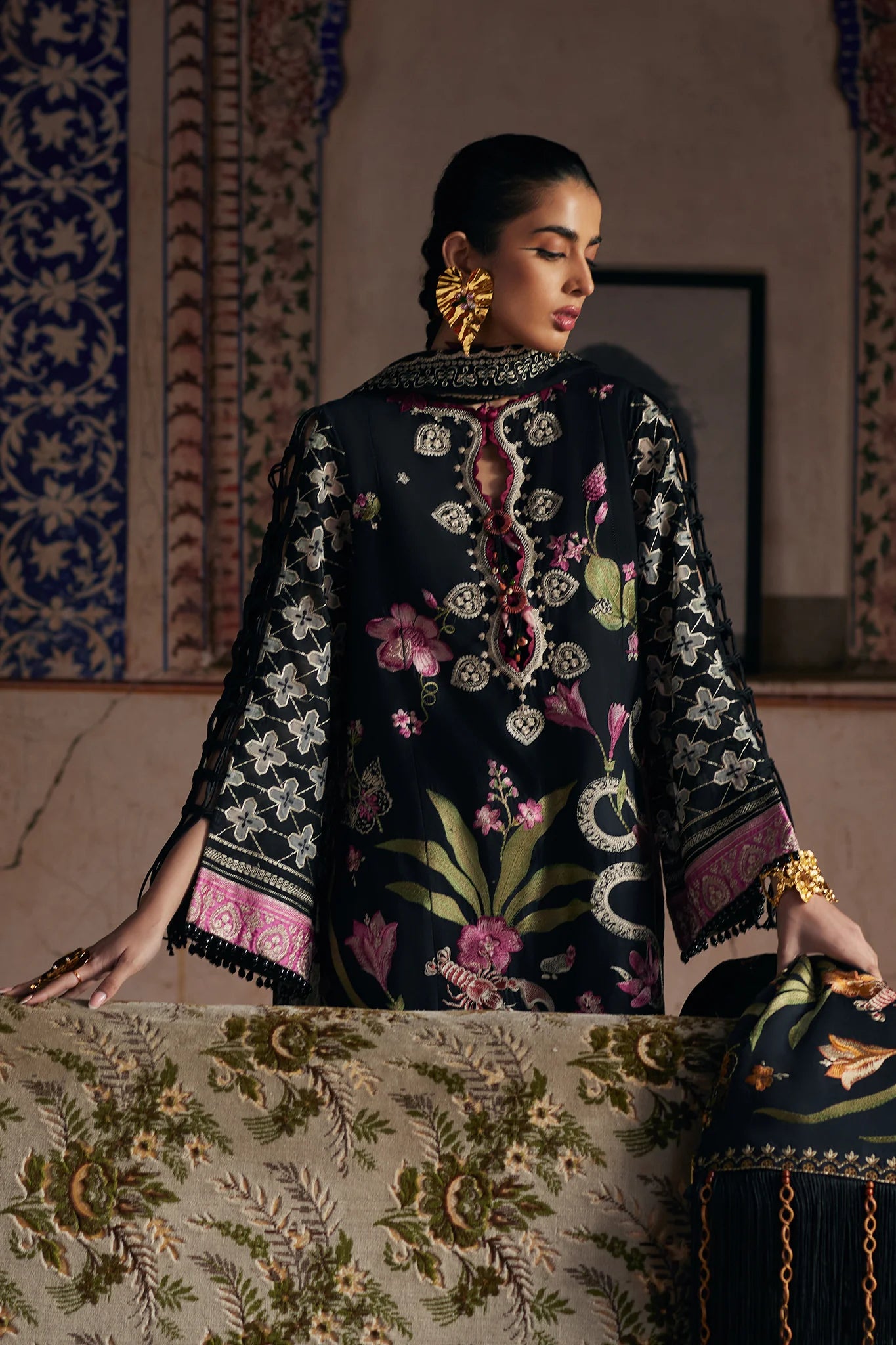 Azureh 04-A-  A Sublime Symphony in Twilight Lawn Outfit By- Elan
